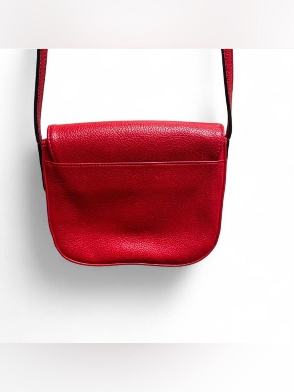 Calvin Klein Red Leather Crossbody with CK Emblem - Picture 7 of 8
